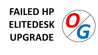 failed upgrade of an HP EliteDesk Mini with a Ryzen 2400GE [upl. by Suixela]