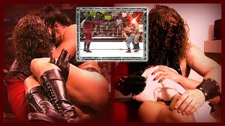 Kane Shoots Fireball At Triple H amp Inadvertently Hits Chyna In The Face 3899 [upl. by Randa113]