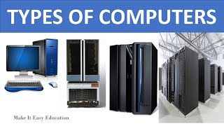 TYPES OF COMPUTERS  MICROCOMPUTER  MINICOMPUTER  MAINFRAME COMPUTER  SUPERCOMPUTER [upl. by Hardin]