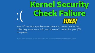 How To Fix Kernel Security Check Failure Windows 1110 KERNEL SECURITY CHECK FAILURE Error [upl. by Chastain]