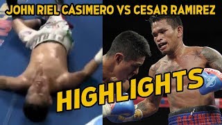 John Riel Casimero vs Cesar Ramirez HIGHLIGHTS [upl. by Nosinned601]