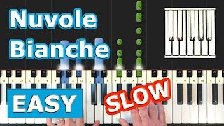 Einaudi  Nuvole Bianche  Piano Tutorial Easy SLOW  How To Play Synthesia [upl. by Arreik501]