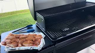 First cook on the Traeger Ironwood XL  Smoked Garlic Chicken Wings traeger wings [upl. by Eyeleen412]