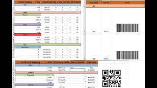 Create Barcode QR Code amp track your inventory all in MS Excel Scan using smartphones [upl. by Michiko]