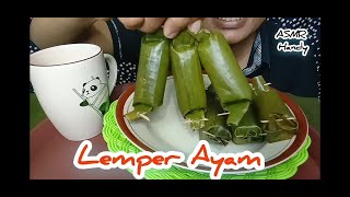 Enjoying Lemper Ayam for Breakfast Menu Indonesian Traditional Cake [upl. by Handy225]