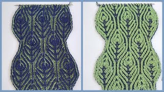 Brioche knitting Peacock scarf knitting patterns [upl. by Tiraj861]