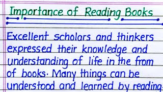 Importance of Book Reading Essay in English  Essay on Importance of Book Reading in English [upl. by Ynohtnaluap]