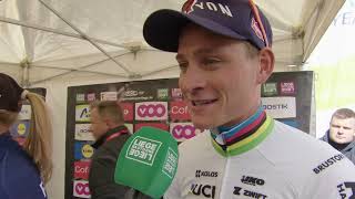 Mathieu van der Poel  Interview before Liège  Bastogne  Liège 2024 [upl. by Sofer]