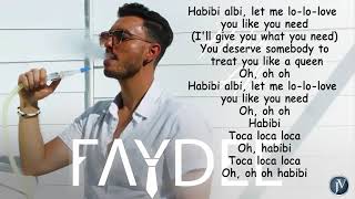 Faydee Habibi Albi ft Leftside LYRICS [upl. by Housum708]