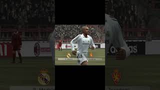 REAL MADRID GOALS 350 ROBERTO CARLOS ASSIST MICHEL SALGADO WINNING ELEVEN 9 GOALS AND SKILLS [upl. by Ecydnarb]