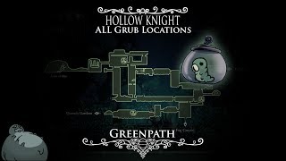 Hollow Knight  ALL Grub Locations and TutorialWalkthrough  Episode 2 Greenpath [upl. by Terrag13]