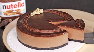 No Bake Nutella Cheesecake  How Tasty Channel [upl. by Gibbeon]