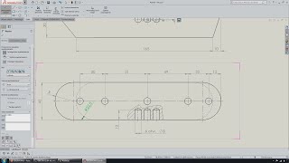 83 Rysunek techniczny części modelu okrętu SolidWorks 2D [upl. by Anait]