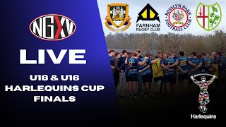 LIVE RUGBY HARLEQUINS CUP FINALS  GUILDFORD V FARNHAM U18s LONDON IRISH V ROSSLYN PARK U16s [upl. by Aileon60]