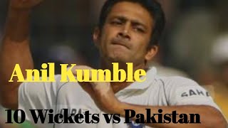 Anil Kumble 10 Wickets an inning vs Pakistan in Test Cricket Match MB CRICKET 10 [upl. by Arbe]