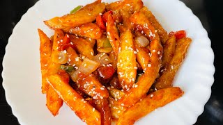 Crispy Chilli Potato Recipe  Easy amp Super Tasty Street Style Chilli Potato Recipe [upl. by Aleicarg]