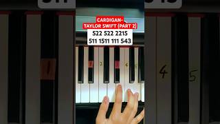 Cardigan  Taylor Swift Part 2 Piano Tutorial [upl. by Hazlip767]