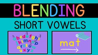 Lets Learn Blending CVC Short Vowel Words [upl. by Ivar]