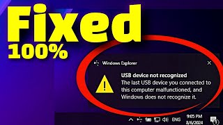 Fix USB Device Not Recognized in Windows 1110 2024 Update  Quick amp Easy Solutions [upl. by Beka]