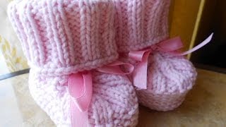 Botitas para Bebe con agujas parte 3 de 3 [upl. by Ellered]