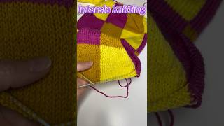 How to knit intarsia with knitting needles [upl. by Ecirtemed]