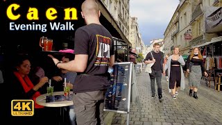 Caen Normandy France  Evening Walk 4K UHD [upl. by Koorb]