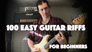 100 Easy Guitar Riffs  TAB [upl. by Kimmy755]