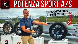 The New Bridgestone Potenza Sport AS Is A Well Rounded AllWeather Performance Tire [upl. by Garold484]