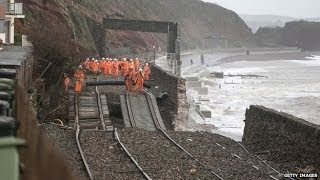 Watch StormHit Dawlish Dawlish Train Station Has Been Rebuilt After The Storms [upl. by Haeluj]