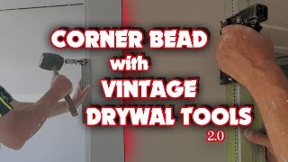 Install Drywall External Beads Using the Bead Clincher and Vintage Bostitch Staple Gun [upl. by Farhi200]