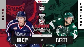 WHL IN 30  TriCity Americans vs Everett Silvertips – April 20 2018 [upl. by Narton]