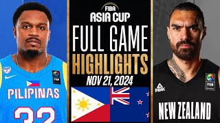 GILAS PILIPINAS vs NEW ZEALAND FULL GAME HIGHLIGHTS NOVEMBER 21 2024 FIBA ASIA CUP QUALIFIERS 2K25 [upl. by Lillith]