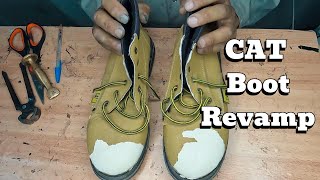 BOOT RESTORATION Expert Reveals Secret to Reviving Old CAT Boots [upl. by Blane135]