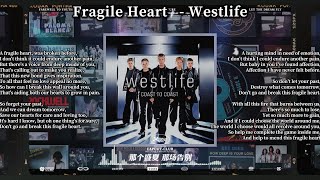 Fragile Heart  Westlife Lyrics  Greatest Hits Golden Oldies but Goodies [upl. by Enrobyalc]