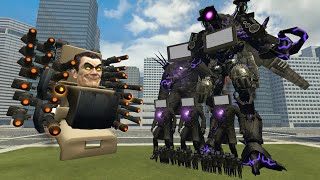 NEW UPGRADED LASER GMAN SKIBIDI TOILET VS TRITITAN MECHA TV MAN BOSS AND OTHERS In Garrys Mod [upl. by Grannias]