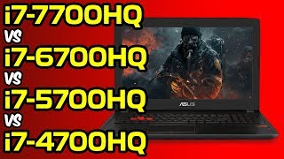 💥i77700HQ Vs i76700HQ Vs i75700HQ Vs i74700HQ 🔥Benchmarks 4K [upl. by Berners]