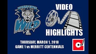 WILD GAME REWIND  March 1 2018 vs MERRITT Game 1 [upl. by Nnylacissej]