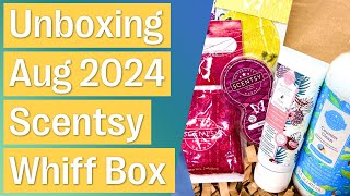 Scentsy Whiff Box August 2024 Unboxing [upl. by Godliman]