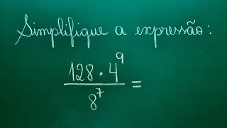 SIMPLIFIQUE A EXPRESSÃO  PROPRIEDADES DAS POTÊNCIAS  Professora Angela Matemática [upl. by Emmet]