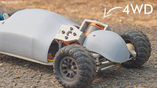 Handmade 4WD Powerful RC Car out of PVC Pipe  High Speed DIY RC Car with shock Absorbers [upl. by Jimmie]