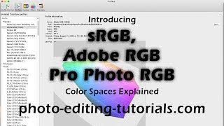 The Basics of Digital Photography sRGB Adobe RGB and ProPhoto RGB [upl. by Neellok]