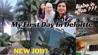 First Day at Deloitte Office Vlog  My 1st day experience  Work From Office  New Beginning [upl. by Mommy752]