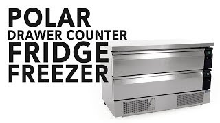 Polar Double Drawer Counter Fridge Freezer 6xGN DA997 [upl. by Gert]