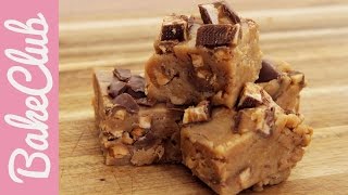 Snickers Fudge  BakeClub [upl. by Letsyrhc279]