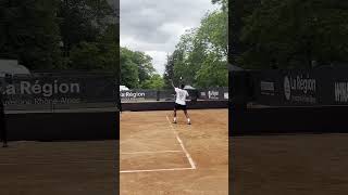 Felix Auger Aliassime practice ATP 250 Lyon [upl. by Ahsenev]