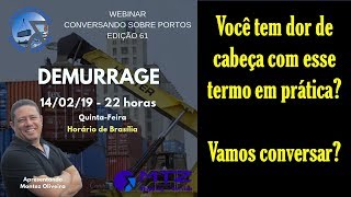 DEMURRAGE no Conversando Sobre Portos [upl. by Sternlight]