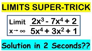 LIMITS SHORTCUT SOLVE IN 2 SECONDSJEEEAMCETNDAAP TRICKS [upl. by Lai]