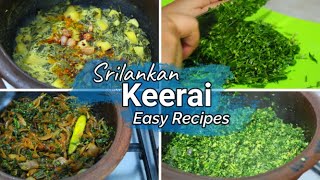 Srilankan Ponnangani Keera recipes  keera sundal  keera curry  keera aviyal  naveenas tiny tips [upl. by Acemaj]