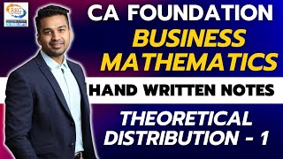 Concept of Binomial amp Poisson Distribution  Theoretical Distribution  1  CA Foundation Maths [upl. by Shivers137]