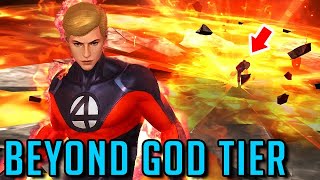 ONE SHOT GOD IS BACK HUMAN TORCH INSANE DAMAGE COMBO  Marvel Future Fight [upl. by Lennor]